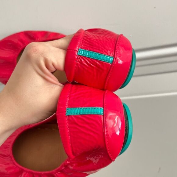 TIEKS Razzleberry Pop Pink Foldable Hot Pink Flats sz. 11 - Picture 9 of 14